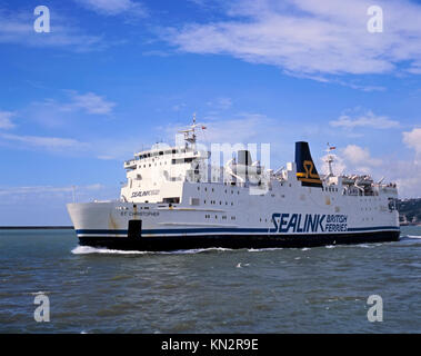 St. Christopher, Sealink britischen Fähren, Boote und Yachten, Dover Calais, Dover, Kent, England, Vereinigtes Königreich Stockfoto