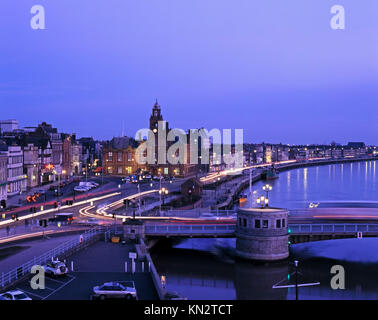 Town Hall and Quay, Haven Bridge, River Yare, Great Yarmouth, Norfolk, England, Großbritannien Stockfoto