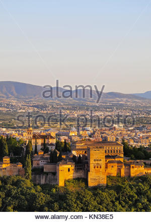 Die Alhambra ein Palast und Festungskomplex in Granada Stockfotografie