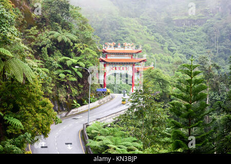 Genting Highlands, Malaysia - 2. November 2017: Eingang zu Chin Swee Tempel Stockfoto