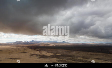 Luftaufnahme von Wüste, Corralejo, Fuerteventura, Kanarische Inseln Stockfoto