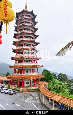 Genting Highlands, Malaysia - 2. November 2017: Pagode Chin Swee Höhlen Tempel Stockfoto