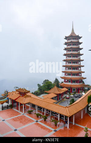 Genting Highlands, Malaysia - 2. November 2017: Chinesische Pagode entworfenen Architektur in Chin Swee Tempel Stockfoto