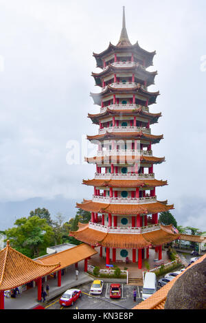 Genting Highlands, Malaysia - 2. November 2017: Pagode des Chin Swee Tempel Stockfoto