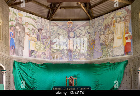 Schwarzen Christus, Kirche des Hl. Franz Xaver, Ra Provinz, Viti Levu, Fidschi Inseln, West Pazifik, Südsee Stockfoto