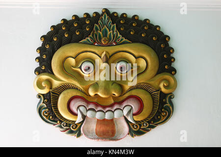 Maske Kala, Hindu-Buddhist Javanischen - balinesische Gottheit, Sultan's Palace Kraton, Yogyakarta, Java, Indonesien Stockfoto