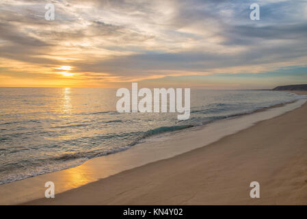 Sommer Sonnenuntergang in Punta Lobos Strand, Todos Santos Baja California Sur MEXIKO Stockfoto