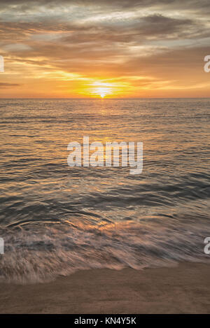 Sommer Sonnenuntergang in Punta Lobos Strand, Todos Santos Baja California Sur MEXIKO Stockfoto