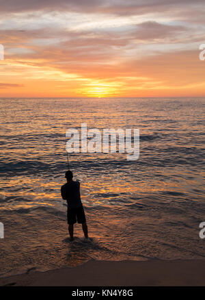 Sommer Sonnenuntergang in Punta Lobos Strand, Todos Santos Baja California Sur MEXIKO Stockfoto