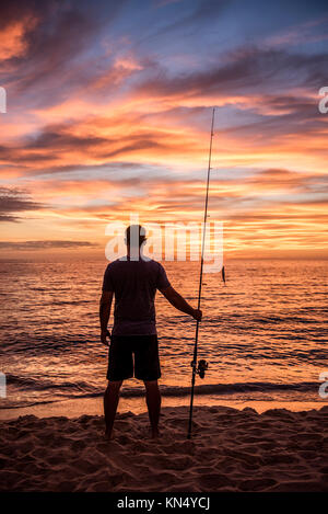 Sommer Sonnenuntergang in Punta Lobos Strand, Todos Santos Baja California Sur MEXIKO Stockfoto