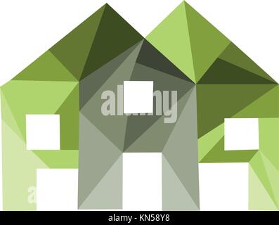 Bunte und originelle Symbol House Stock Vektor