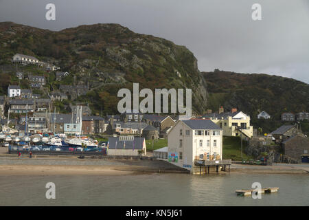 Die Küste von Tywyn in der Eifionydd Bereich von Gwynedd in Wales. Stockfoto