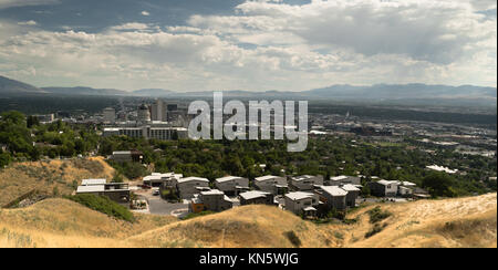 Ein Sturm nur über Salt Lake City Utah übergeben und das Zentrum der Abschnitt Stockfoto