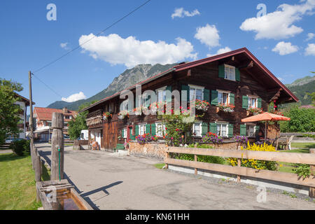 Typische Holzhaus, Home Museum, Oberstdorf, Oberallgäu, Allgäu, Schwaben, Bayern, Deutschland, Europa Stockfoto