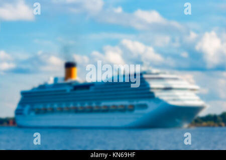 Kreuzfahrtschiff - weiche Linse bokeh Bild. Defokussiertem Hintergrund Stockfoto