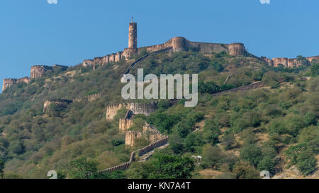 Luftaufnahme von Jaigarh Fort, Amer, Jaipur, Rajasthan, Indien Stockfoto