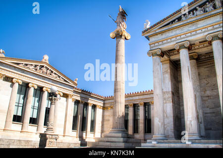 Die moderne Akademie von Athen, der Hauptstadt von Griechenland Stockfoto