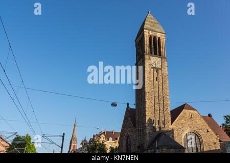 Karlsruhe Luther Kirche Kathedrale christlichen Architektur außen Gebäude europäische Religion Stockfoto