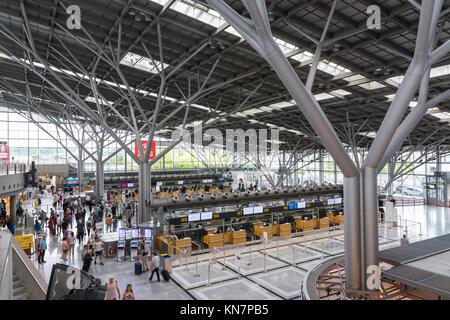 Der Stuttgarter Flughafen ist der Internationale Flughafen von Stuttgart und ist der sechste in Deutschland Stockfoto