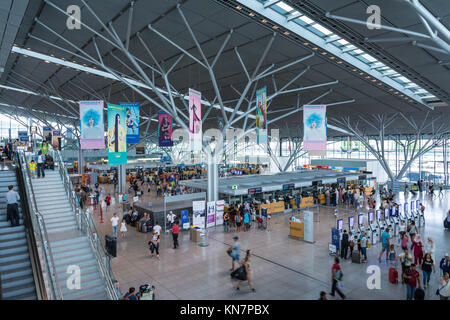 Der Stuttgarter Flughafen ist der Internationale Flughafen von Stuttgart und ist der sechste in Deutschland Stockfoto