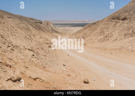 Passage in der Mitte Schluchten, Namibe Wüste. Angola. Stockfoto