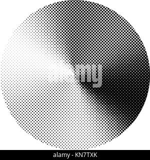 Kreis mit konischen halftone Farbverlauf. Vektorgrafik für Design Stock Vektor