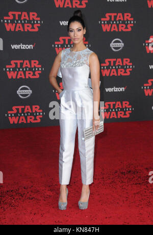 Los Angeles, USA. 09 Dez, 2017. Schauspielerin Janina Gavankar besucht die Weltpremiere von Disney Pictures und Lucasfilm's Star Wars: Der letzte Jedi' im Shrine Auditorium am 9. Dezember 2017 in Los Angeles, Kalifornien. Foto von Barry King/Alamy Live News Credit: Barry King/Alamy leben Nachrichten Stockfoto