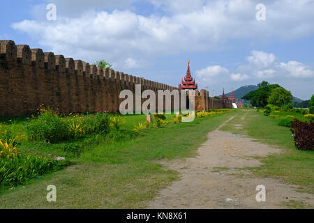 Royal Palace in Mandalay, Myanmar Stockfoto