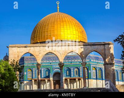 Felsendom islamische Moschee Tempelberg Jerusalem Israel. Gebaut in 691 ...