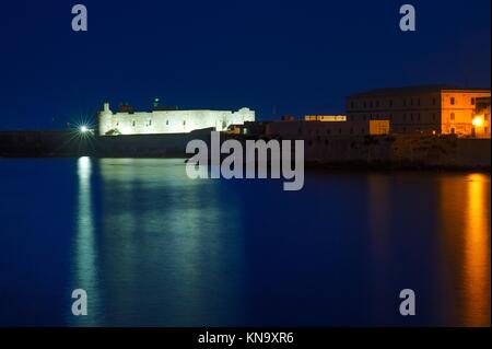 Maniace Schloss in der Insel Ortigia, Syrakus, Sizilien, Italien, Europa Stockfoto