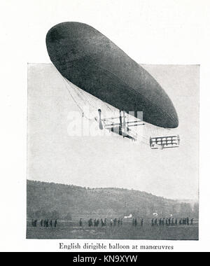 Die Bildunterschrift für dieses Foto, die zwischen 1914 und 1917 (Zeitpunkt des ersten Weltkriegs Termine) lautet: Englisch zukuenftiges Ballon bei Manövern. Stockfoto