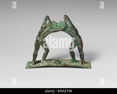 Bronzestiel aus einer Cista (Toilettenartikeln Box) ERFÜLLT DP252112 246541 Stockfoto