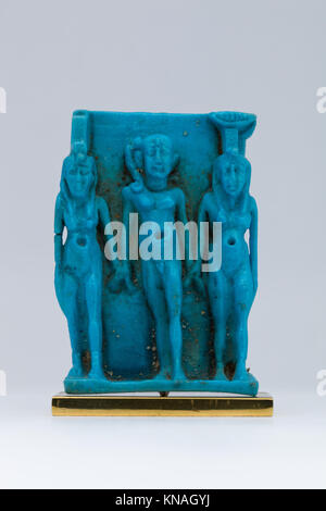 Amulett- Triade von Isis, Horus, Nephthys MET 26.7.890 EGDP012572 550957 Stockfoto