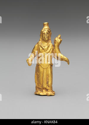 Goldstatuette des Zeus Serapis MET DP281885 254785 Roman, Goldstatuette des Zeus Serapis, 2. Jahrhundert A.D., Gold, H.: 1 1/8 in. (2.9 cm). Das Metropolitan Museum of Art, New York. Geschenk von Frau Frank Knox, 1953 (53.191.2) Stockfoto