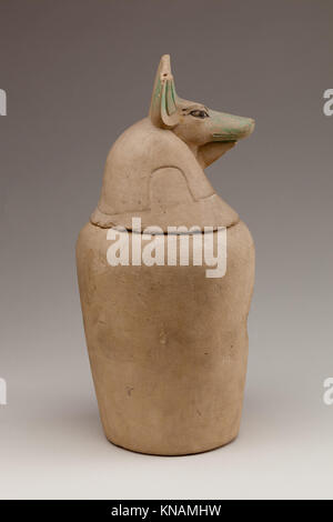 Canopic Jar representing the Gottheit Duamutef MET 12.183.1d1-2 EGDP015153 550774 Stockfoto