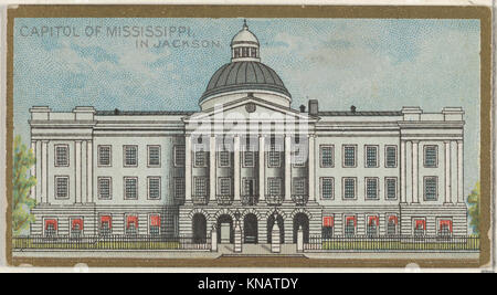Diese Abbildung zeigt das Mississippi State Capitol in Jackson und betont dessen architektonischen Stil, historische Bedeutung und Regierungsfunktion. Stockfoto