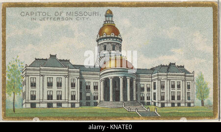 Diese Abbildung zeigt das Missouri State Capitol in Jefferson City und hebt dessen architektonische Gestaltung, historische Relevanz und Rolle als Regierungsgebäude hervor. Stockfoto