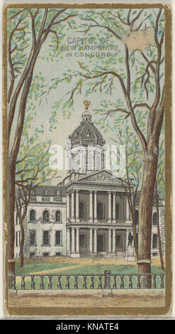 Capitol von New Hampshire in Concord, aus der Regierung und dem State Capitol Gebäude-Serie (N14) für Allen & Ginter Zigaretten Marken MET DP 834720 408003 Stockfoto