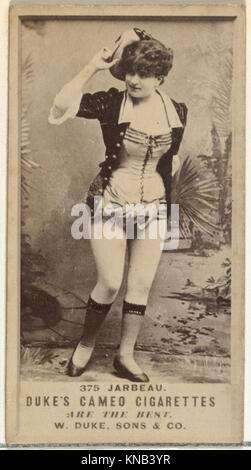 Card Nummer 375, Miss Jarbeau, von den Schauspielern und Schauspielerinnen Serie (N 145-5) durch Herzog Söhne & Co. zu Cameo Zigaretten MET DP 840098 647244 fördern Stockfoto