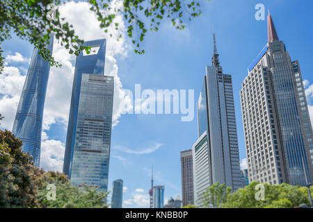 Hohes Bürogebäude in Shanghai, China. Stockfoto