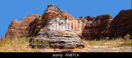 Bungle Bungles, Purnululu National Park, Western Australia, Australien: Eine einzigartige Landschaft der Bienenstock wie Sandstein Formationen. Stockfoto