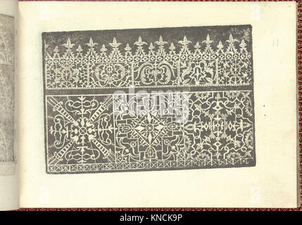 Eine Seite aus „Corona delle Nobili et Virtuose Donne“, auf der tugendhafte Frauen und ideale der Renaissance dargestellt werden. Stockfoto