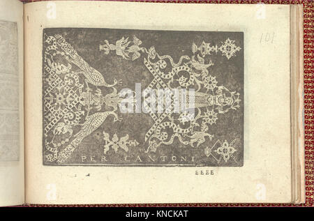 Diese Seite von „Corona delle Nobili et Virtuose Donne“ veranschaulicht die historische Rolle und Bedeutung der Frauen in der edlen Gesellschaft. Stockfoto