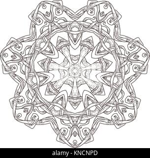 Mandala. Abstrakte dekorativen Hintergrund. Islam, Arabisch, orientalischen, indischen, Ottomane, yoga Motive. Vector Illustration für Malvorlagen Stock Vektor