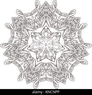 Mandala. Abstrakte dekorativen Hintergrund. Islam, Arabisch, orientalischen, indischen, Ottomane, yoga Motive. Vector Illustration für Malvorlagen Stock Vektor
