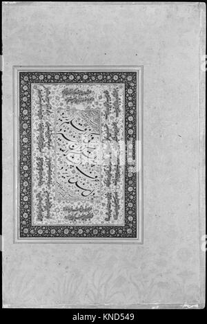 Portrait von Sayyid Abu'l Nassim Khan, Khan Jahan Barha, Folio aus dem Shah Jahan Album MET 181874 451294 Stockfoto