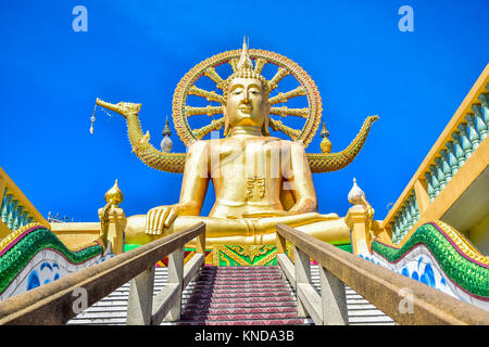 Big Buddha im Wat Phra Yai Tempel, ein beliebtes Touristenziel, Samui, Thailand Stockfoto