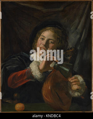 Ein Junge mit einem Lute, Ölgemälde des niederländischen Malers Frans Hals aus dem Goldenen Zeitalter (1582-1666), ca. 1625 Stockfoto