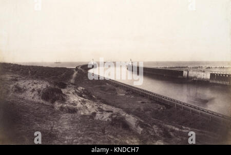 Eintritt zum Hafen von Boulogne Foto von Edouard Baldus (1813-1889) 1855 Stockfoto