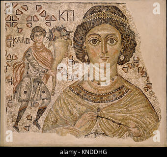 Fragment einer Etage Mosaik mit einer Personifikation von Ktisis MET DT 112 469960 Stockfoto